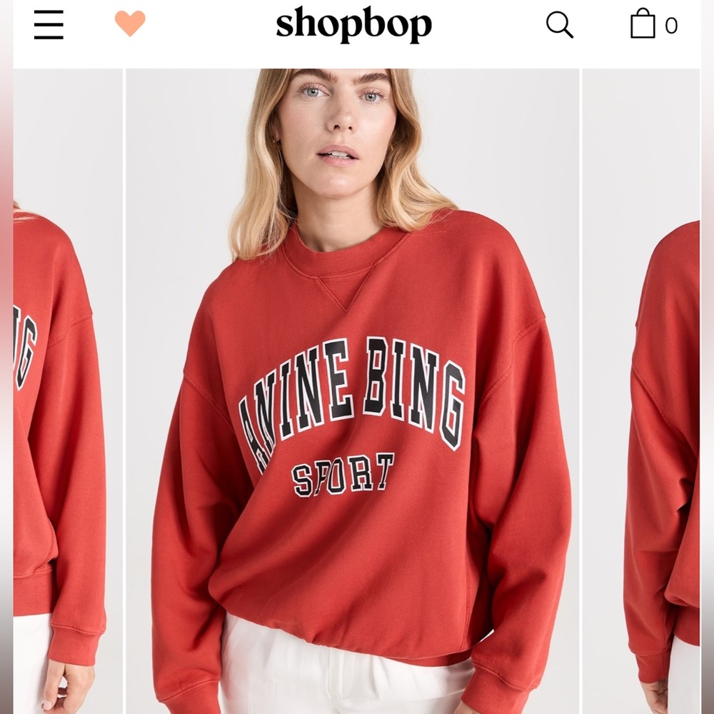 Anine Bing red sweatshirt size large